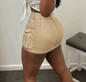 Sexy Multi Pocket Cargo Skirt